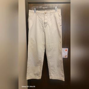 Timberland Mens Pant Size 34/30   Heavy Cotton Tan Khakis Flat Front